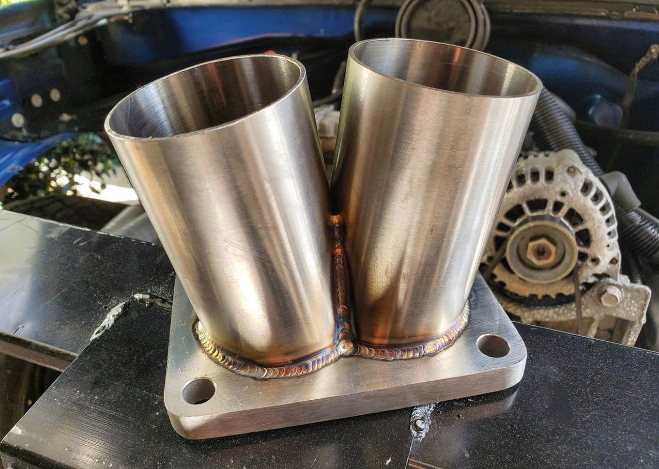 Dual 2.50" Stainless T6 Turbo Flange