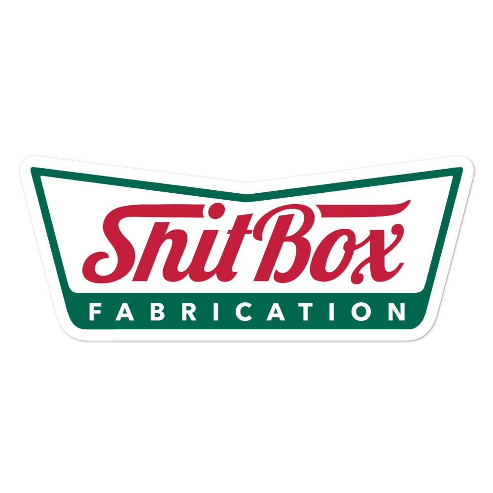 ShitBox Fab Classic White Bubble-free Stickers