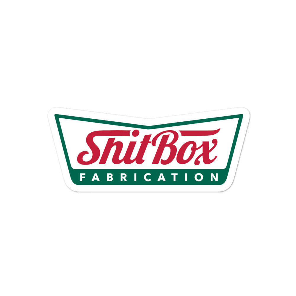 ShitBox Fab Classic White Bubble-free Stickers